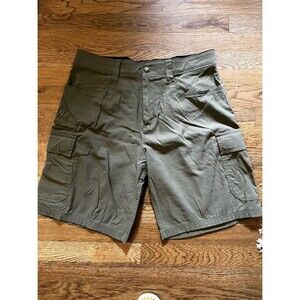 Men’s Orvis Army Green lightweight stretch Cargo Shorts 32